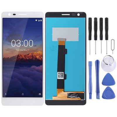 LCD-scherm en digitizer volledige montage voor Nokia 3.1 (wit)