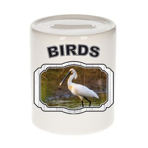 Dieren lepelaar vogel spaarpot - birds/ vogels spaarpotten kinderen 9 cm