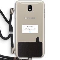 Reminder: Samsung Galaxy J7 (2017) Transparant Hoesje met koord
