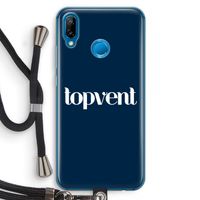 Topvent Navy: Huawei P20 Lite Transparant Hoesje met koord