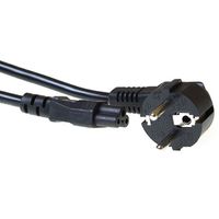 ACT AK5407 230V Stroomkabel Randaarde Stekker CEE7/7 C5 Zwart - 50 cm