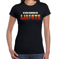 Ik ben gewoon de liefste fun t-shirt zwart voor dames