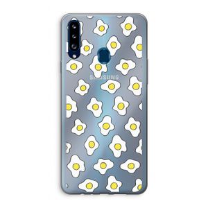 Spiegeleitjes: Samsung Galaxy A20s Transparant Hoesje