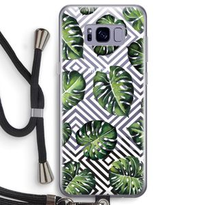 Geometrische jungle: Samsung Galaxy S8 Transparant Hoesje met koord
