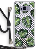 Geometrische jungle: Samsung Galaxy S8 Transparant Hoesje met koord