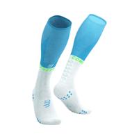 Compressport Full Oxygen hardloopsokken blauw/wit