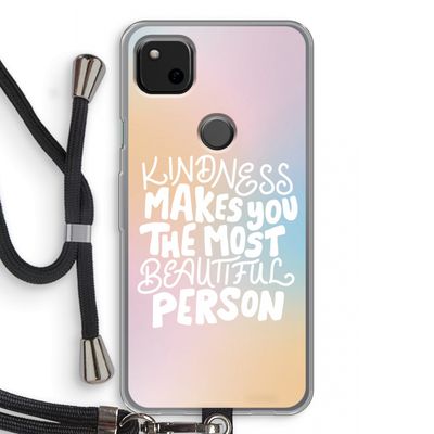 The prettiest: Pixel 4a Transparant Hoesje met koord