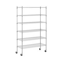 metalen plank - 120 x 45 x 190 cm - 90 kg - 4 Rollen - Royal Catering