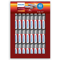 40 stuks Philips Power Alkaline Batterijen - thumbnail