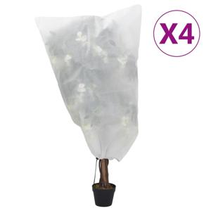 VidaXL Plantenhoezen met trekkoord 4 st 70 g/m² 0,8x1,2 m