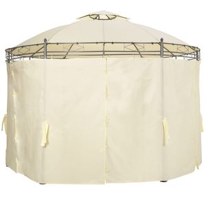 tectake - Luxueus tuinpaviljoen 350cm Siana crème 403266