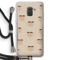 Morning coffee: Samsung Galaxy A8 (2018) Transparant Hoesje met koord