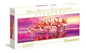 Clementoni puzzel Panorama Flamingo - 1000 stukjes