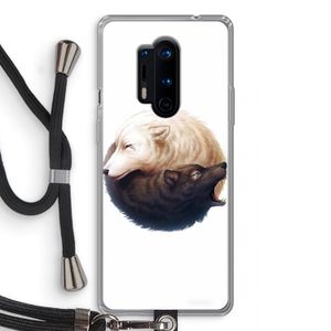 Yin Yang Wolves: OnePlus 8 Pro Transparant Hoesje met koord