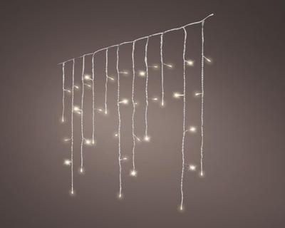 Led fonkel icicleverlichting 720 lampjes transparant snoer