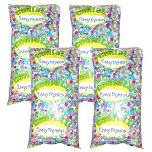 Confetti snippers van papier - 4x - multi colours mix - 500 gram zakje - feestartikelen/versieringen