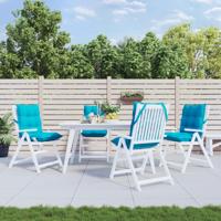 VidaXL Stoelkussens 2 st lage rug oxford stof turquoise