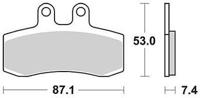 TRW Brake pad mcb 652 organic standard