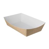 TakeAware Frietbakje a14 kraft/wit bio (400 stuks)