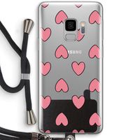 Ondersteboven verliefd: Samsung Galaxy S9 Transparant Hoesje met koord Ondersteboven verliefd: Samsung Galaxy S9 Transparant Hoesje met koord