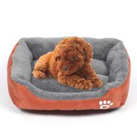Candy Color vier seizoenen echte warme huisdier hond kennel mat Teddy hond mat grootte: M 54 × 42 × 12cm (oranje)