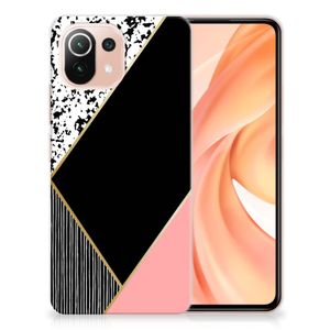 Xiaomi Mi 11 Lite | 11 Lite 5G NE TPU Hoesje Zwart Roze Vormen