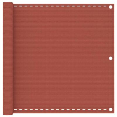VidaXL Balkonscherm 90x500 cm hdpe terracottakleurig