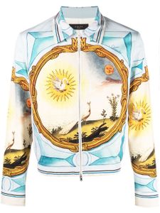 AMIRI veste teddy Landscape Frame - Bleu