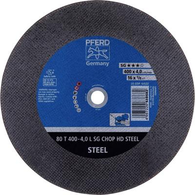 PFERD TOOLS 80 T 400-4,0 L SG CHOP HD STEEL/25,4 66324080 Doorslijpschijf recht 400 mm 10 stuk(s) Getemperd staal, Staal