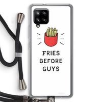 Fries before guys: Samsung Galaxy A42 5G Transparant Hoesje met koord