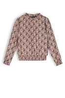 NoBell Meisjes blouse print - Tommy - Donker roast bruin - thumbnail