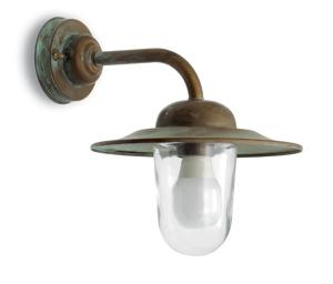 Moretti Luce Strakke buitenlamp Casale - verouderd messing 1360.T.AR