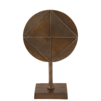 Decoratie op voet Ricco klein vintage brons - thumbnail