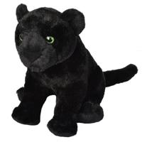 Wild Republic Pluche panter knuffel - zwart - 40 cm - panterknuffel
