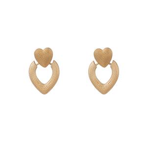 Day&Eve Bungelende Oorbellen Heart Goud