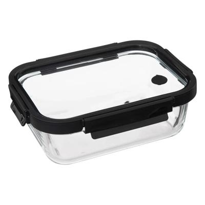5Five Vershoudbakje met deksel - glas - luchtdicht - met clips - 23 x 18 x 8 cm - 1300 ml