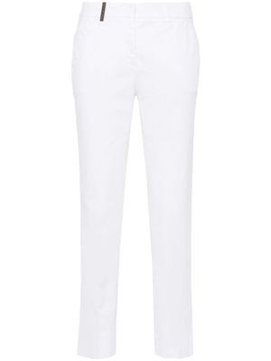 Peserico pantalon de costume à coupe fuselée - Blanc