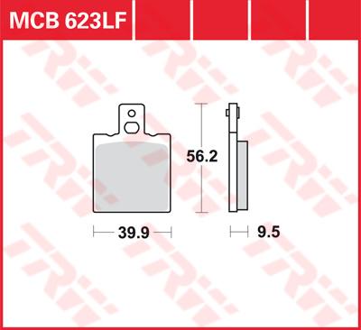 TRW Remblokken, en remschoenen voor de moto, MCB623 Allround organisch