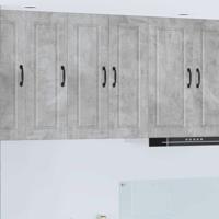 Keukenkast 2 pcs Beton Grijs 30 x 31 x 80 cm Bewerkt hout