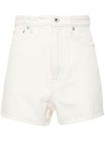 Kenzo short en coton à taille haute - Blanc