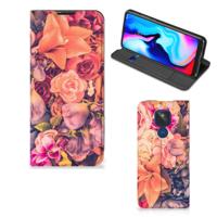 Motorola Moto G9 Play Smart Cover Bosje Bloemen Motorola Moto G9 Play Smart Cover Bosje Bloemen