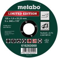 Metabo 616263000 Doorslijpschijf recht 125 mm 100 stuk(s) RVS