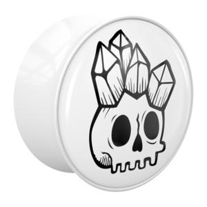 Double Flared Plug met Freaky Skull Acryl Tunnels & Plugs