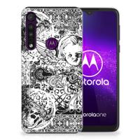 Silicone Back Case Motorola One Macro Skulls Angel