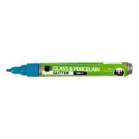 Creativ Company Glas- en porseleinstift glitter semi-dekkend - turquoise
