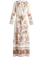 ZIMMERMANN robe longue en lin à fleurs - Tons neutres