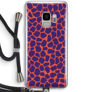 Purple Giraffe: Samsung Galaxy S9 Transparant Hoesje met koord