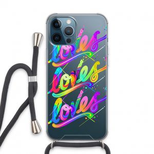 Loves: iPhone 13 Pro Max Transparant Hoesje met koord