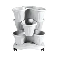 Bama Trifoglio Plantenbak met Wieltjes 40x51 cm Wit