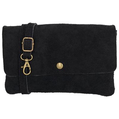 Charm London Suède Overslag Schoudertasje Mariëlle Zwart